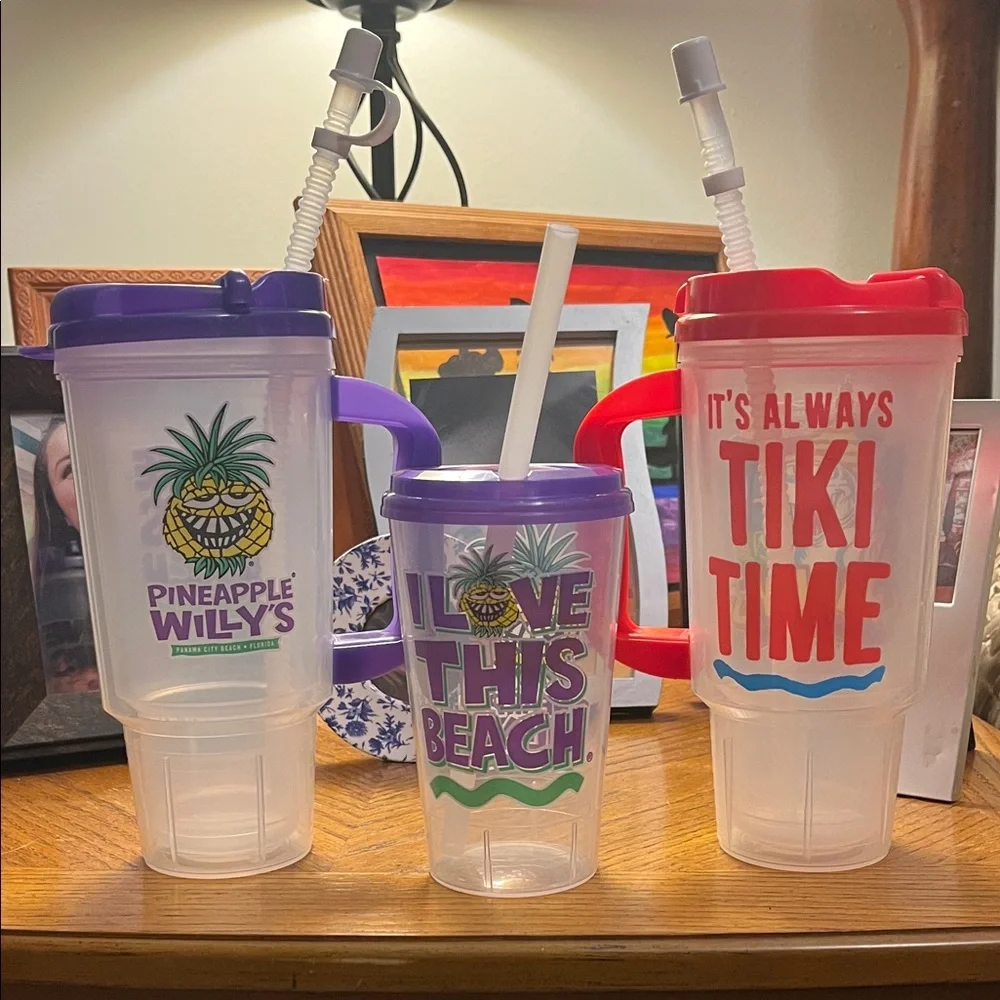 Time to PRIME for the beach! Pineapple Willy's & Sharky's Beach Party Cups Set